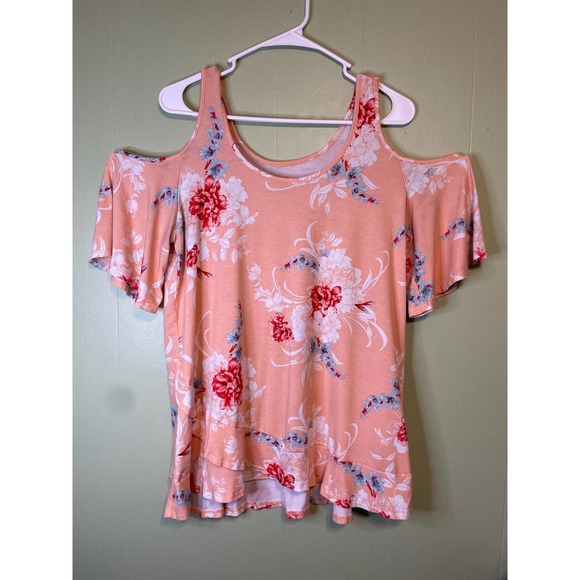 torrid Tops - Torrid floral cold shoulder blouse H032